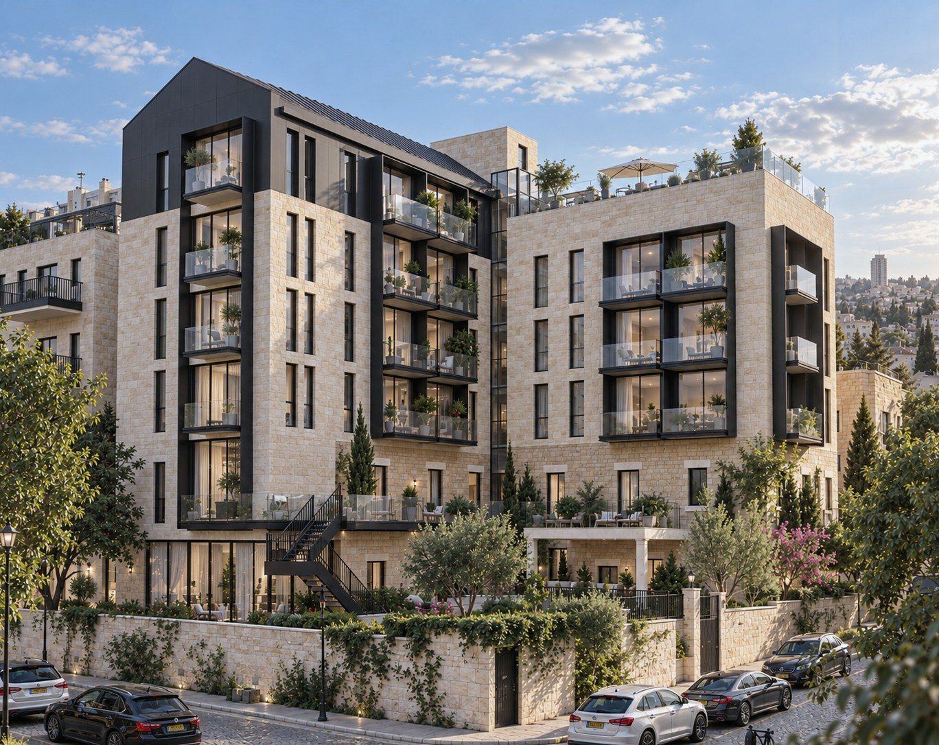 The Ascent, Jerusalem: exterior in natural daylight